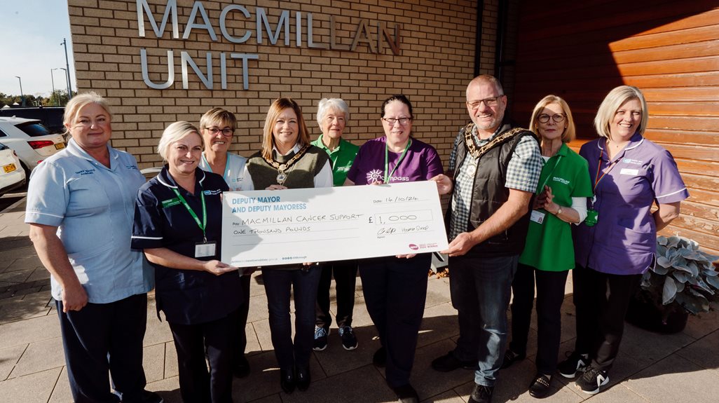 Fundraising cheque presented to the Macmillan Unit at Antrim Hospital